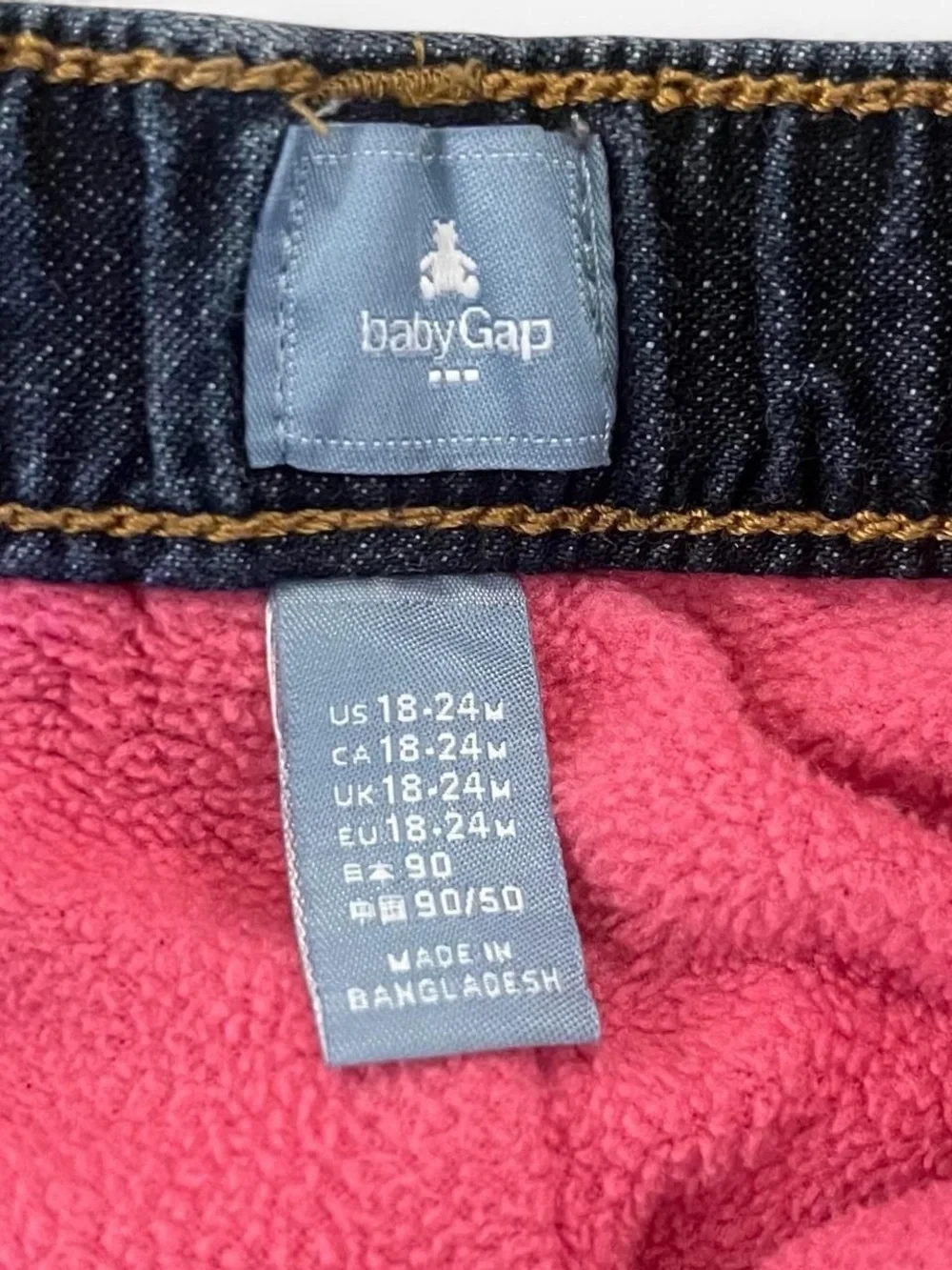 BabyGap Fleece Lined Denim Jeans